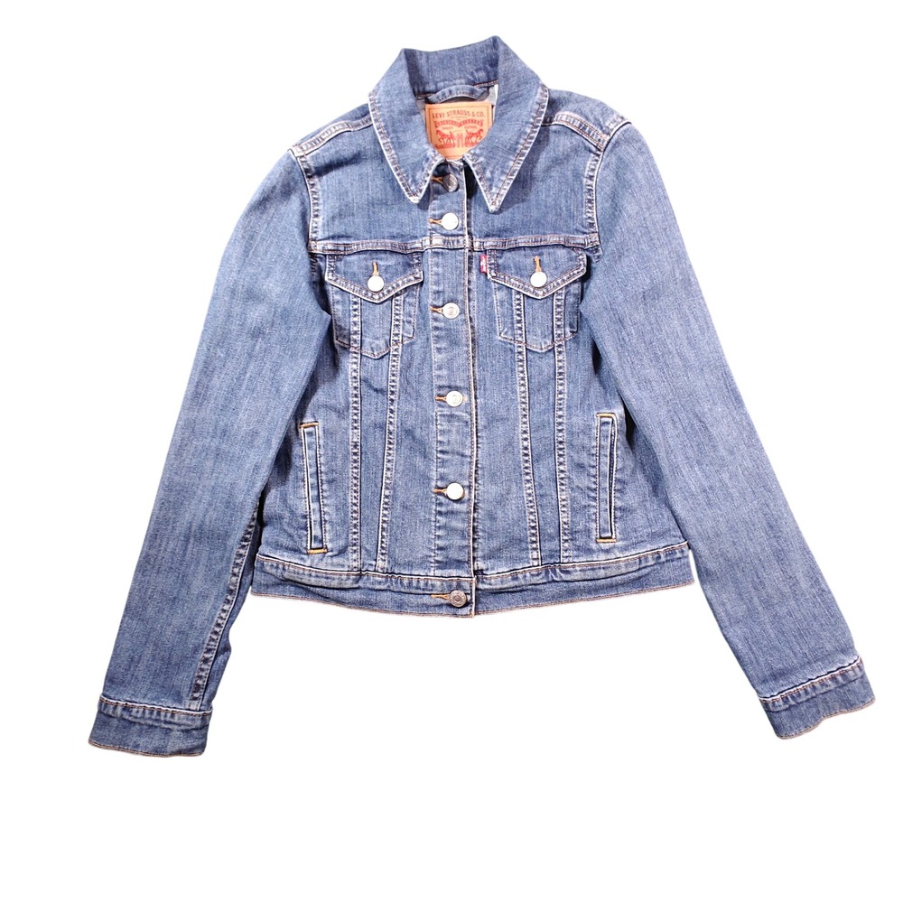 Levi Strauss & Co Womens Medium Wash Denim Trucker Jacket Size M 29945-0014